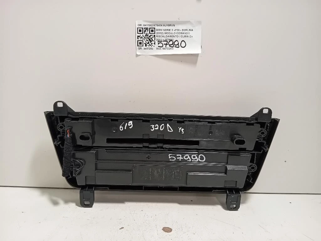 Modulo Comando Riscaldamento Clima 6411922678404 Bmw Serie 3 F30 Berlina 2012