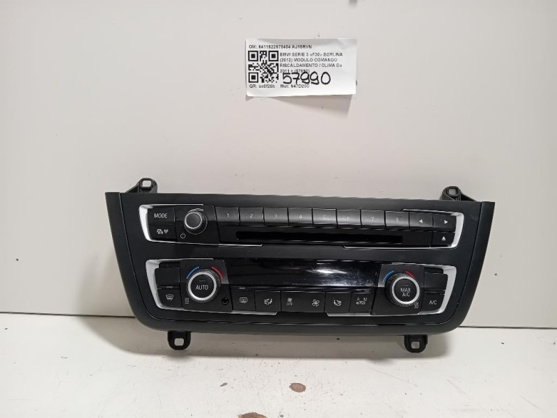 Modulo Comando Riscaldamento Clima 6411922678404 Bmw Serie 3 F30 Berlina 2012