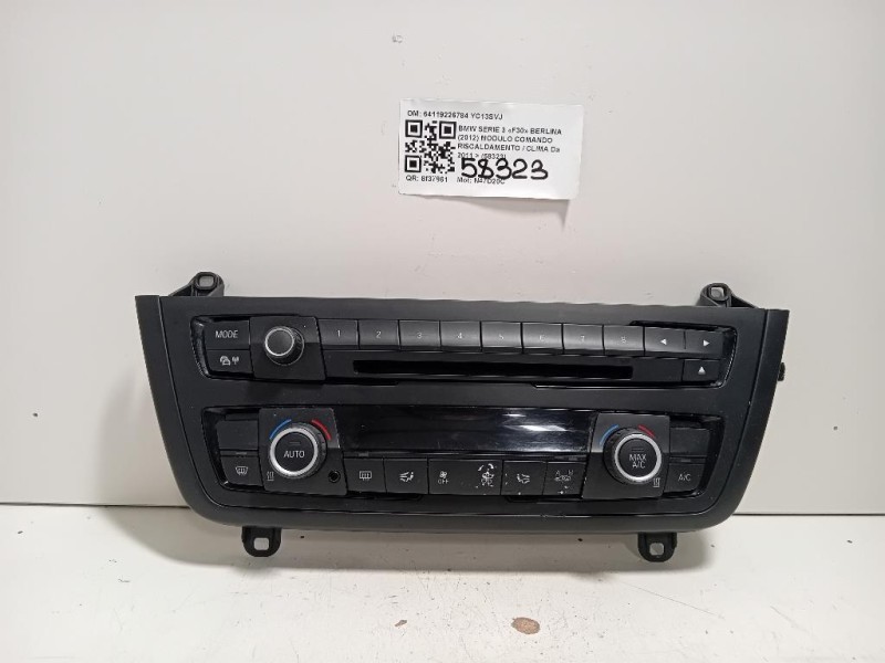 Modulo Comando Riscaldamento Clima 64119226784 Bmw Serie 3 F30 Berlina 2012