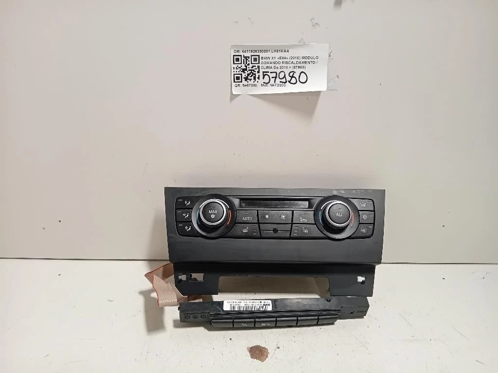 Modulo Comando Riscaldamento Clima 6411926330201 Bmw X1 E84 2010