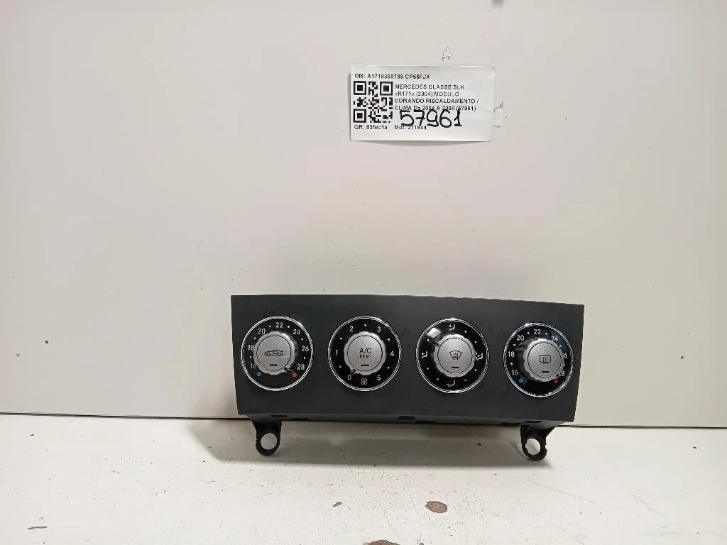 Modulo Comando Riscaldamento Clima A1718300785 Mercedes Classe SLK R171 2004
