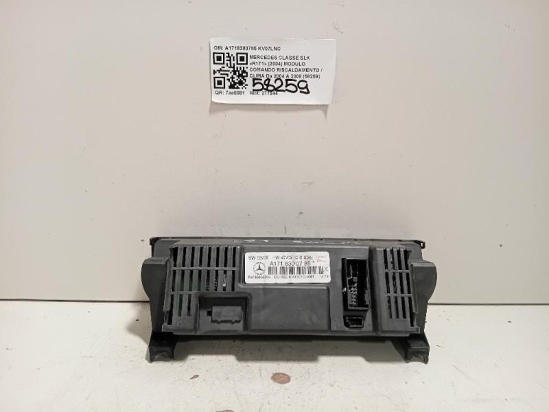 Modulo Comando Riscaldamento Clima A1718300785 Mercedes Classe SLK R171 2004