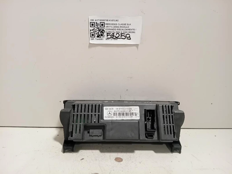 Modulo Comando Riscaldamento Clima A1718300785 Mercedes Classe SLK R171 2004