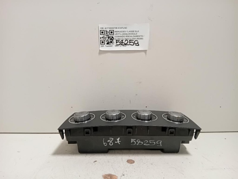 Modulo Comando Riscaldamento Clima A1718300785 Mercedes Classe SLK R171 2004
