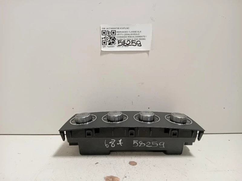 Modulo Comando Riscaldamento Clima A1718300785 Mercedes Classe SLK R171 2004