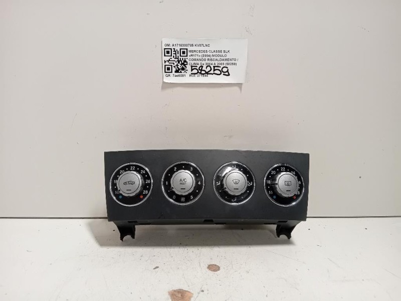 Modulo Comando Riscaldamento Clima A1718300785 Mercedes Classe SLK R171 2004