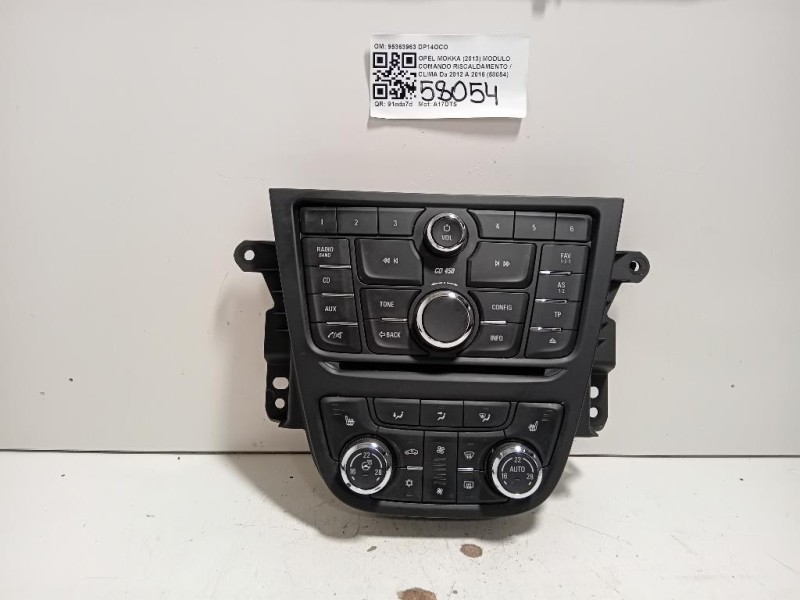 Modulo Comando Riscaldamento Clima 95363963 Opel Mokka 2013