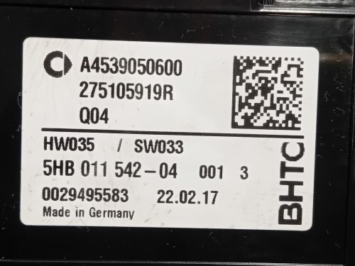 Modulo Comando Riscaldamento Clima A4539050600 Smart Forfour 453 2015