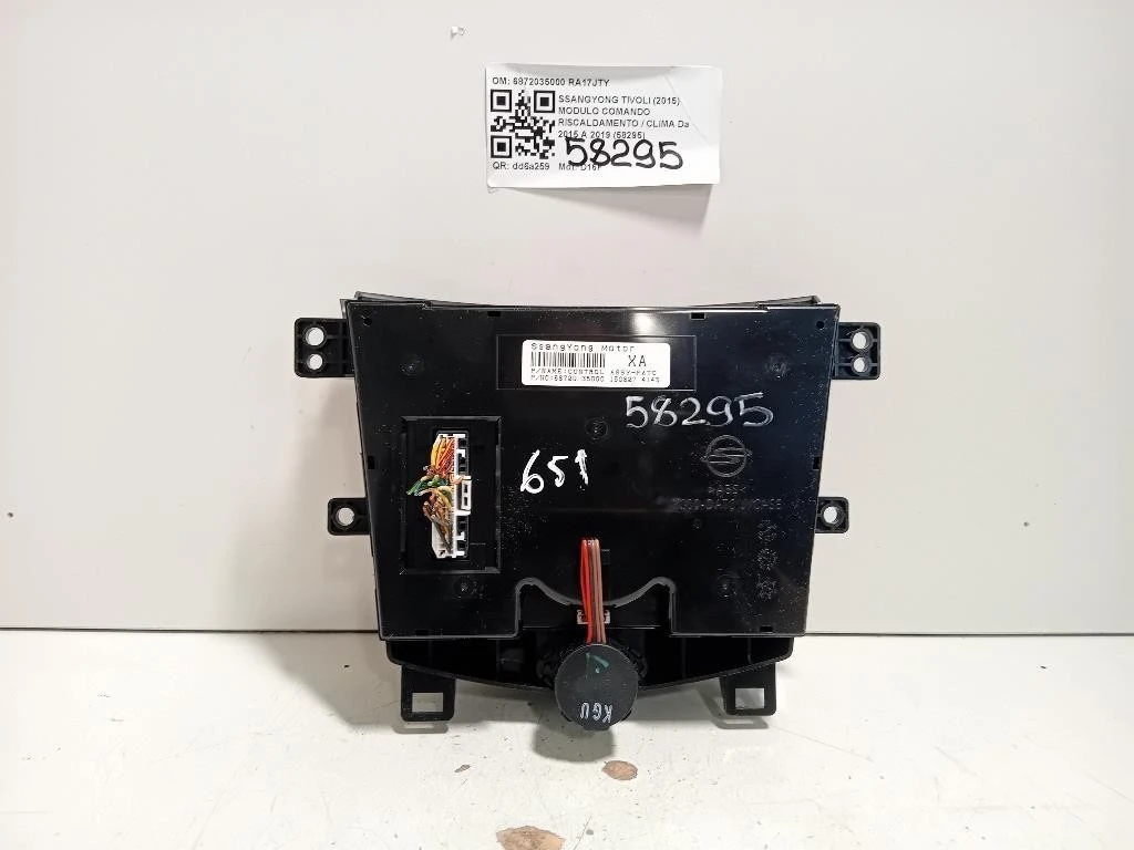 Modulo Comando Riscaldamento Clima 6872035000 Ssangyong Tivoli 2015