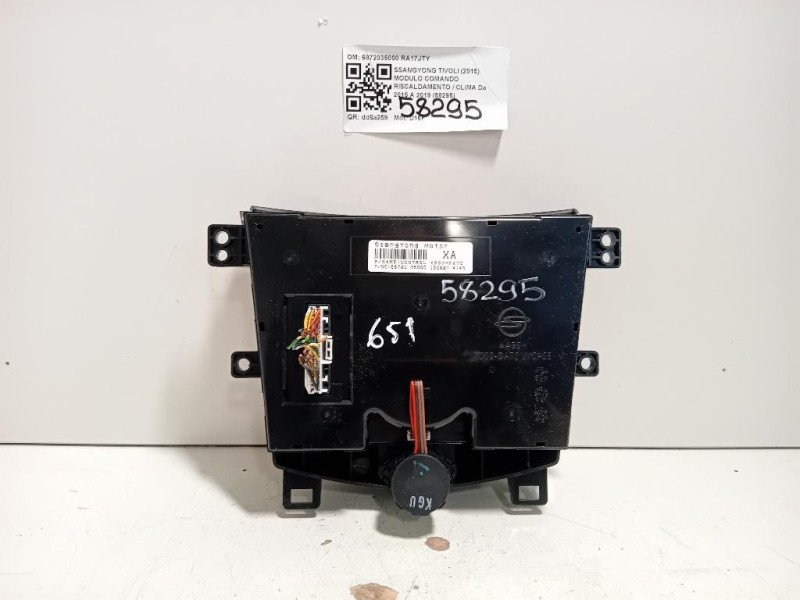 Modulo Comando Riscaldamento Clima 6872035000 Ssangyong Tivoli 2015