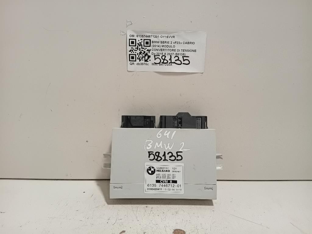 Modulo Convertitore DI Tensione 6135744671201 Bmw Serie 2 F23 Cabrio 2014