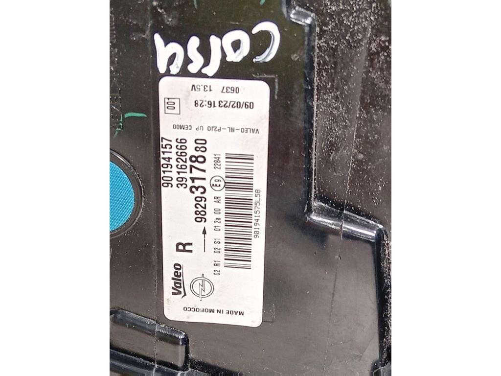 Fanale POST DX 9829317880 Opel Corsa F 2019