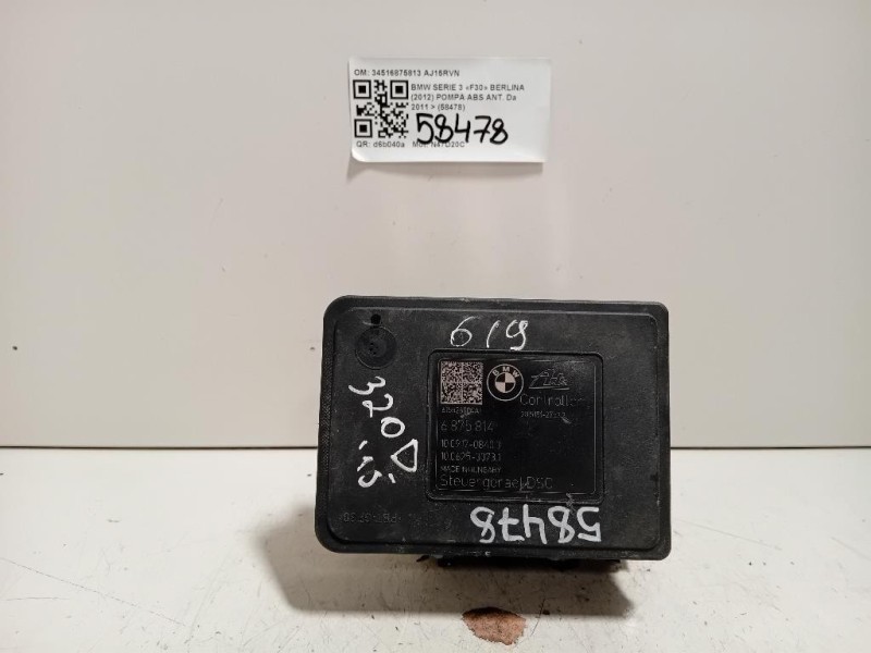 Pompa ABS ANT 34516875813 Bmw Serie 3 F30 Berlina 2012