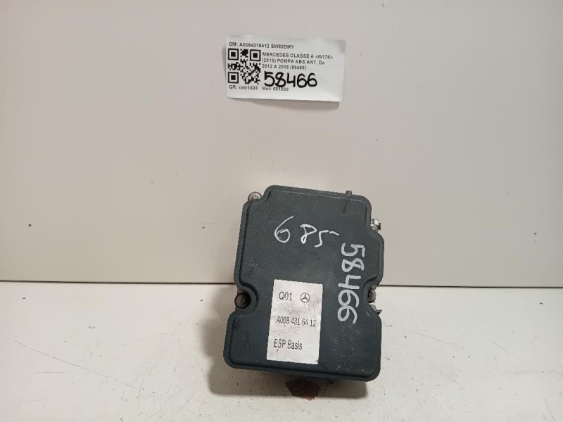 Pompa ABS ANT A0094316412 Mercedes Classe A W176 2013