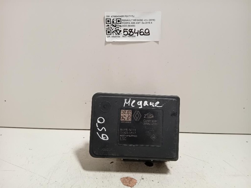 Pompa ABS ANT 476604349R Renault Mégane IV 2016