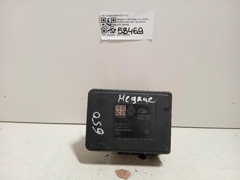 Pompa ABS ANT 476604349R Renault Mégane IV 2016