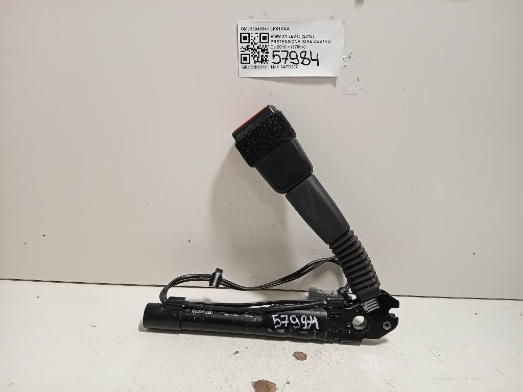 Pretensionatore Destro 33040941 Bmw X1 E84 2010