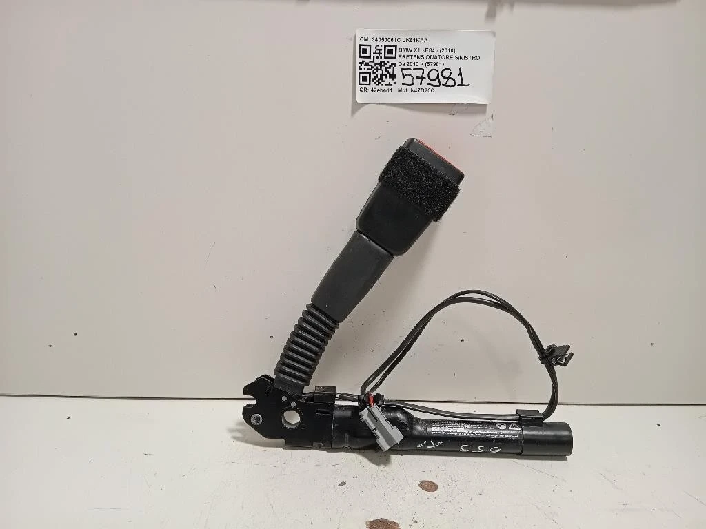 Pretensionatore Sinistro 33040940 Bmw X1 E84 2010