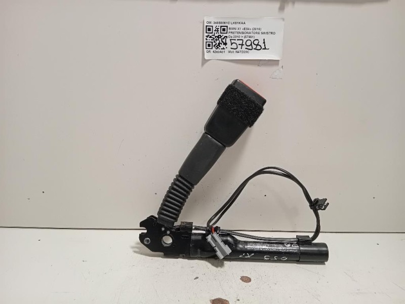Pretensionatore Sinistro 33040940 Bmw X1 E84 2010