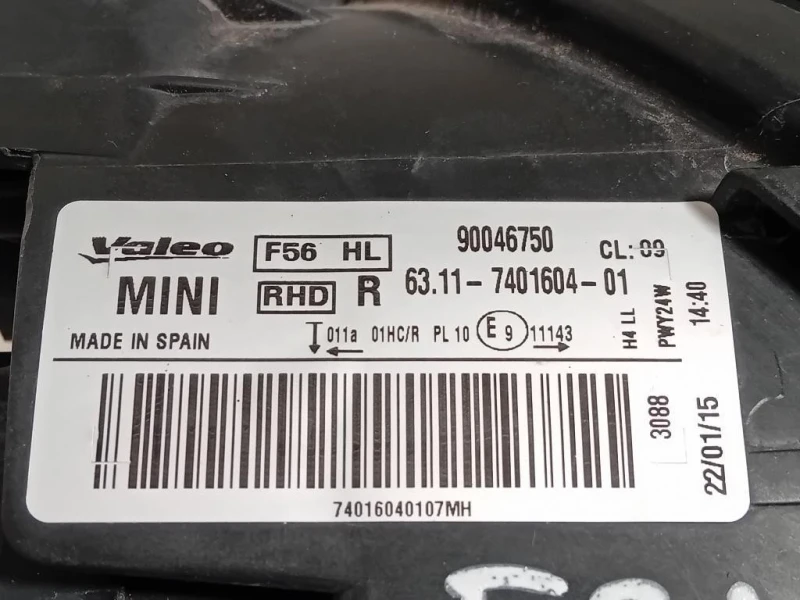 Proiettore ANT DX 63117401604 Mini MINI Cooper F56 2014