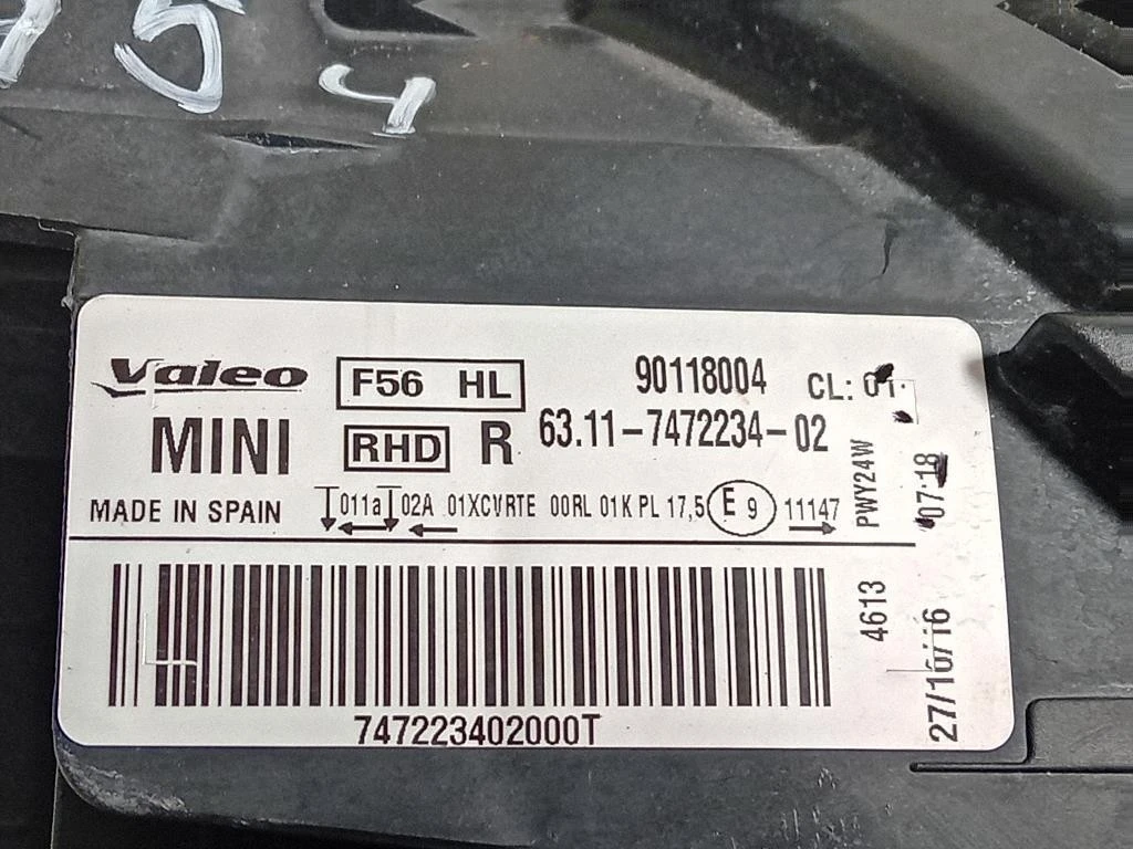 Proiettore ANT DX 63117472226 Mini MINI Cooper F56 2014