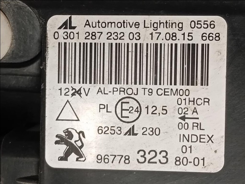 Proiettore ANT DX 9677832380 Peugeot 308 II SW 2014