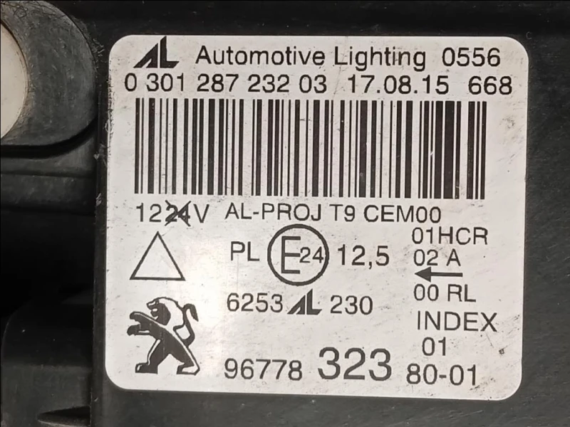 Proiettore ANT DX 9677832380 Peugeot 308 II SW 2014