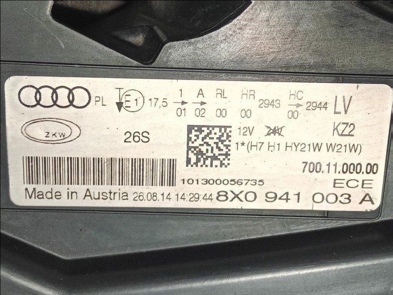 Proiettore ANT SX 8X0941003 Audi A1 8X1 2010