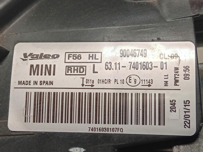 Proiettore ANT SX 63117401603 Mini MINI Cooper F56 2014