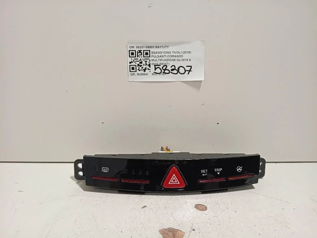Pulsanti Comando Multifunzione 85201-35001 Ssangyong Tivoli 2015