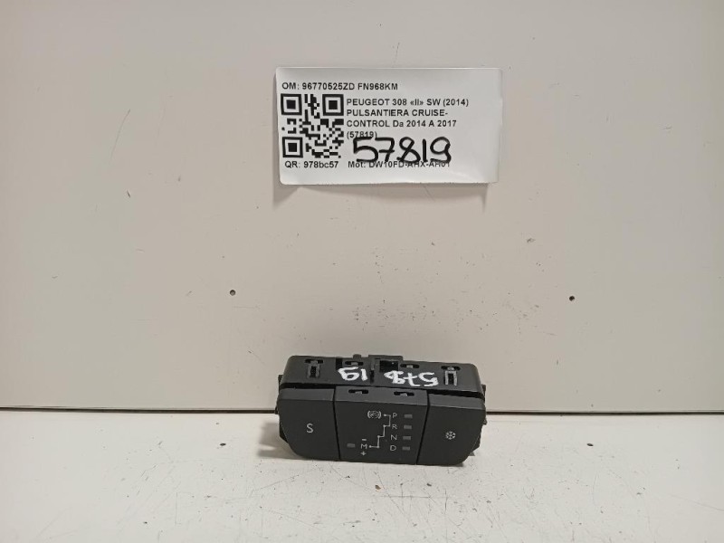 Pulsantiera Cruise-control 96770525ZD Peugeot 308 II SW 2014