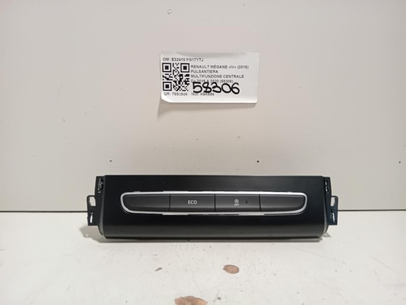 Pulsantiera Multifunzione Centrale E32410-01 Renault Mégane IV 2016