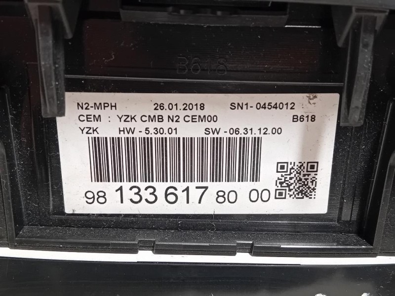 Quadro Strumenti 9813361780 Citroen C3 III 2016