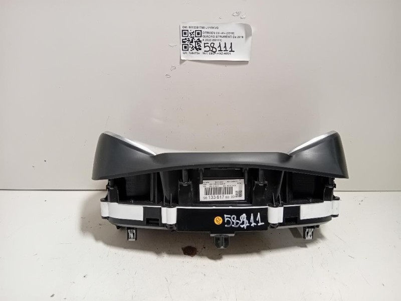Quadro Strumenti 9813361780 Citroen C3 III 2016