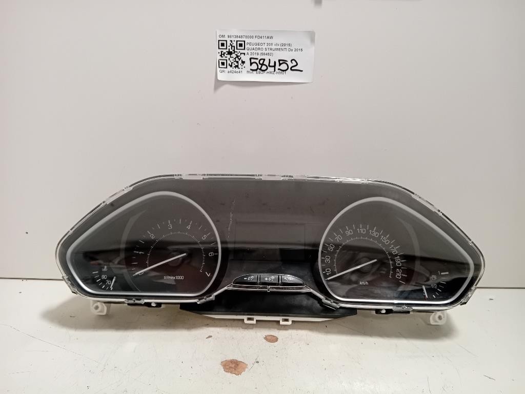 Quadro Strumenti 981384878000 Peugeot 208 I 2015
