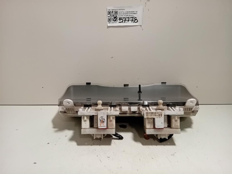 Quadro Strumenti 769314310 Toyota Landcruiser 120 2003