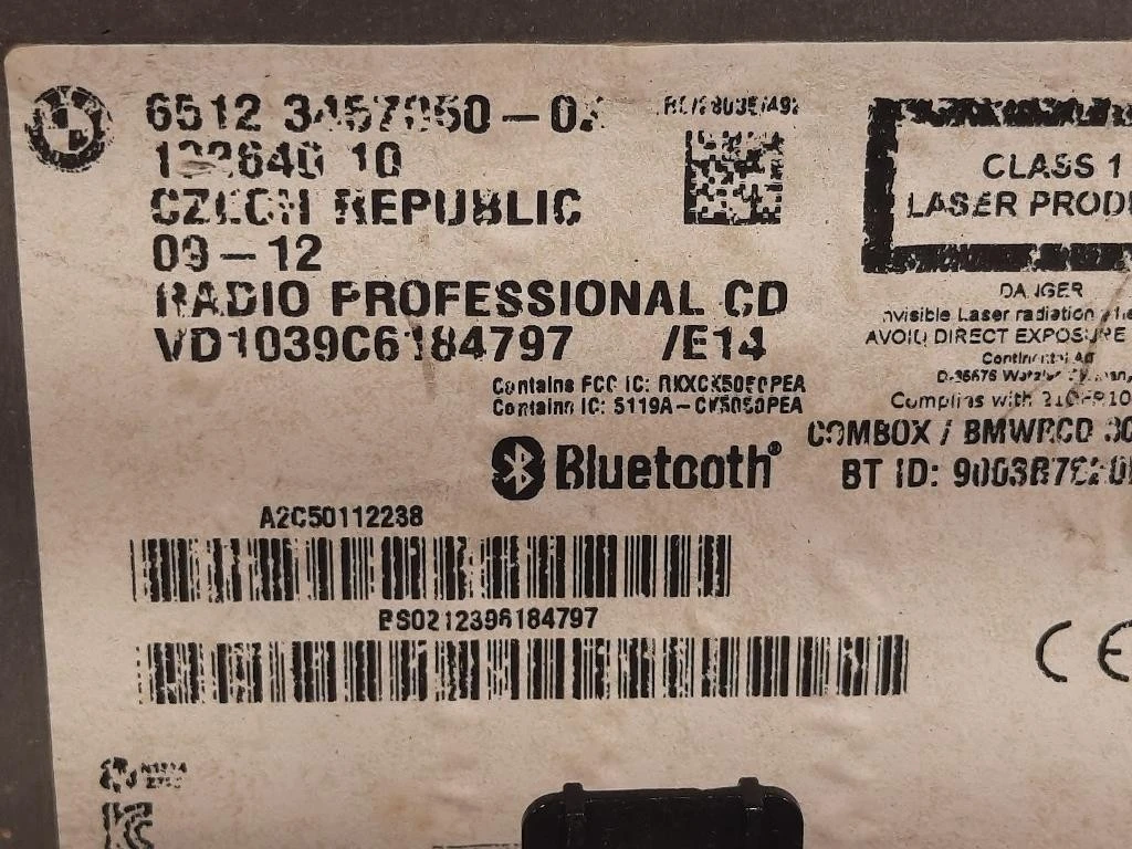 Caricatore CD 6512 3457050-02 Mini Countryman ONE R60 2014