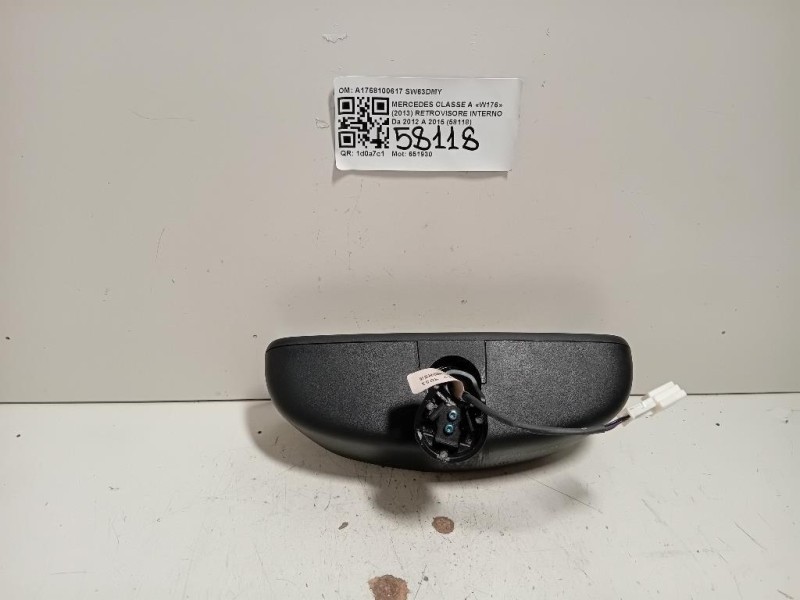 Retrovisore Interno A1768100617 Mercedes Classe A W176 2013