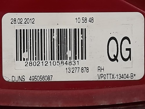 Fanale POST DX 13277878 Opel Insignia A 2013