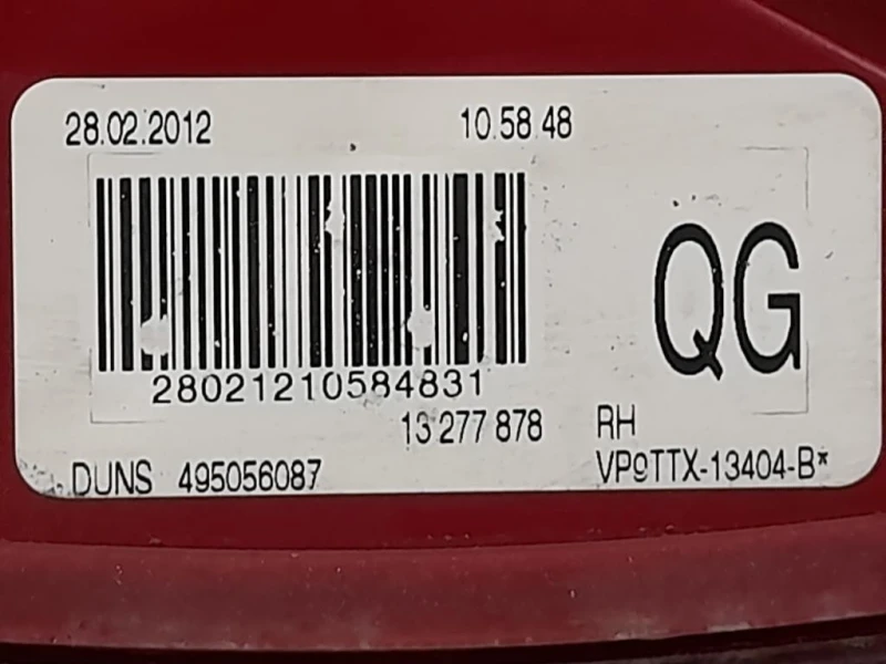 Fanale POST DX 13277878 Opel Insignia A 2013