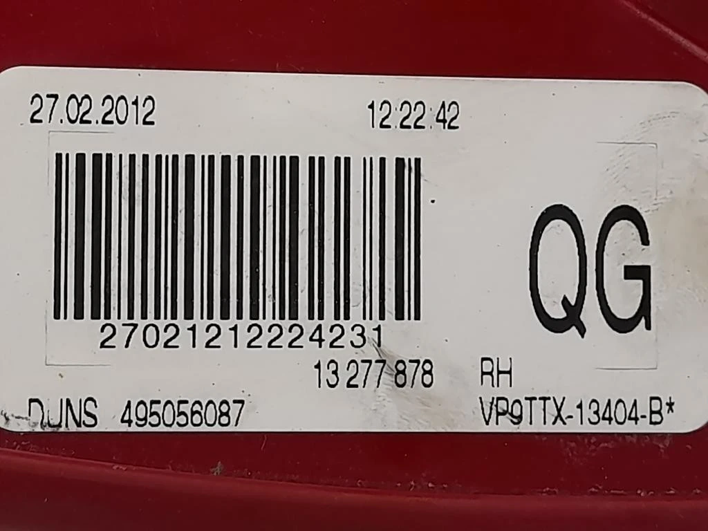 Fanale POST DX 13277878 Opel Insignia A 2013