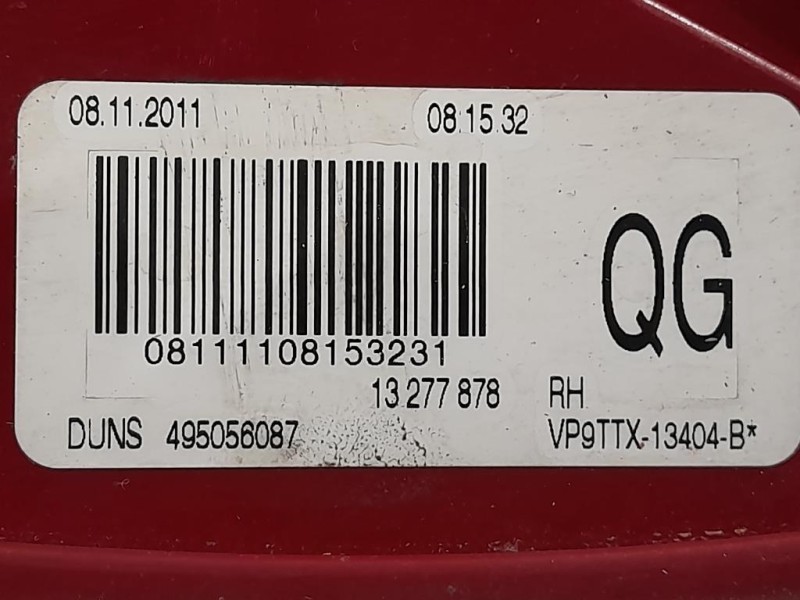Fanale POST DX 13277878 Opel Insignia A 2013