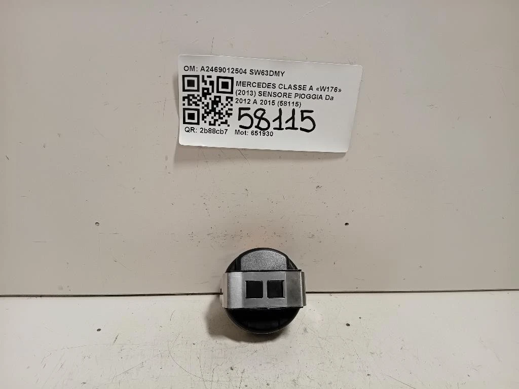 Sensore Pioggia A2469012504 Mercedes Classe A W176 2013