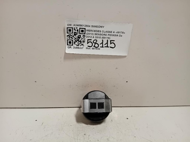Sensore Pioggia A2469012504 Mercedes Classe A W176 2013