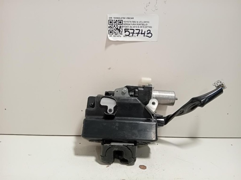 Serratura Portello POST 163800-0790 Toyota RAV 4 IV 2013