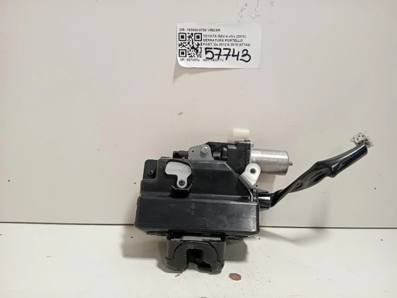 Serratura Portello POST 163800-0790 Toyota RAV 4 IV 2013