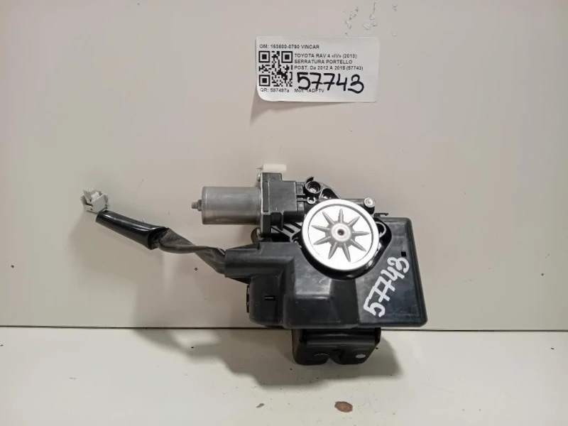 Serratura Portello POST 163800-0790 Toyota RAV 4 IV 2013