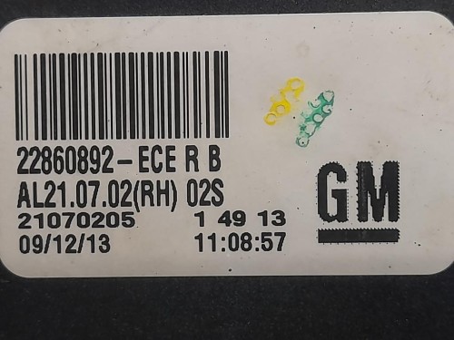 Fanale POST DX 22860892 Opel Insignia A SW 2013