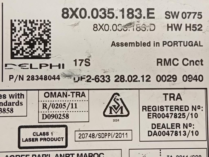 Unità Autoradio 8X0035183E Audi A1 8XA Sportback 2012