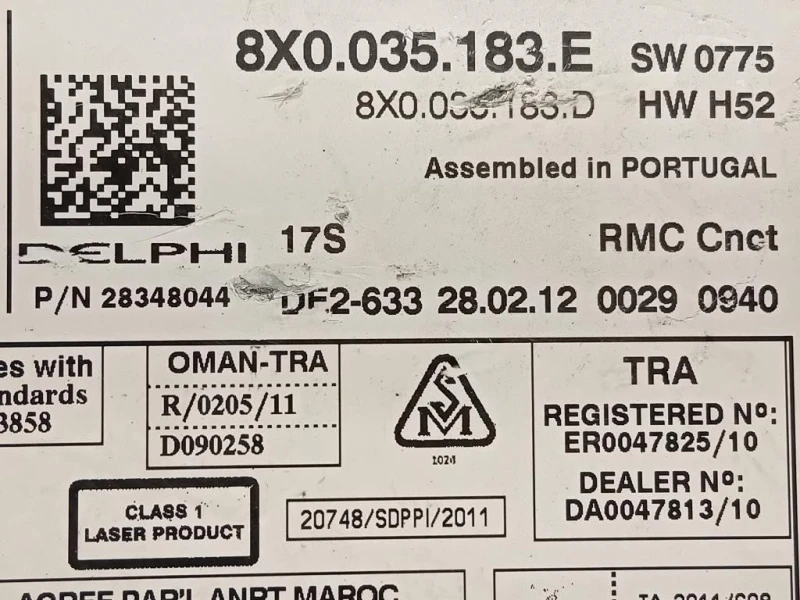 Unità Autoradio 8X0035183E Audi A1 8XA Sportback 2012